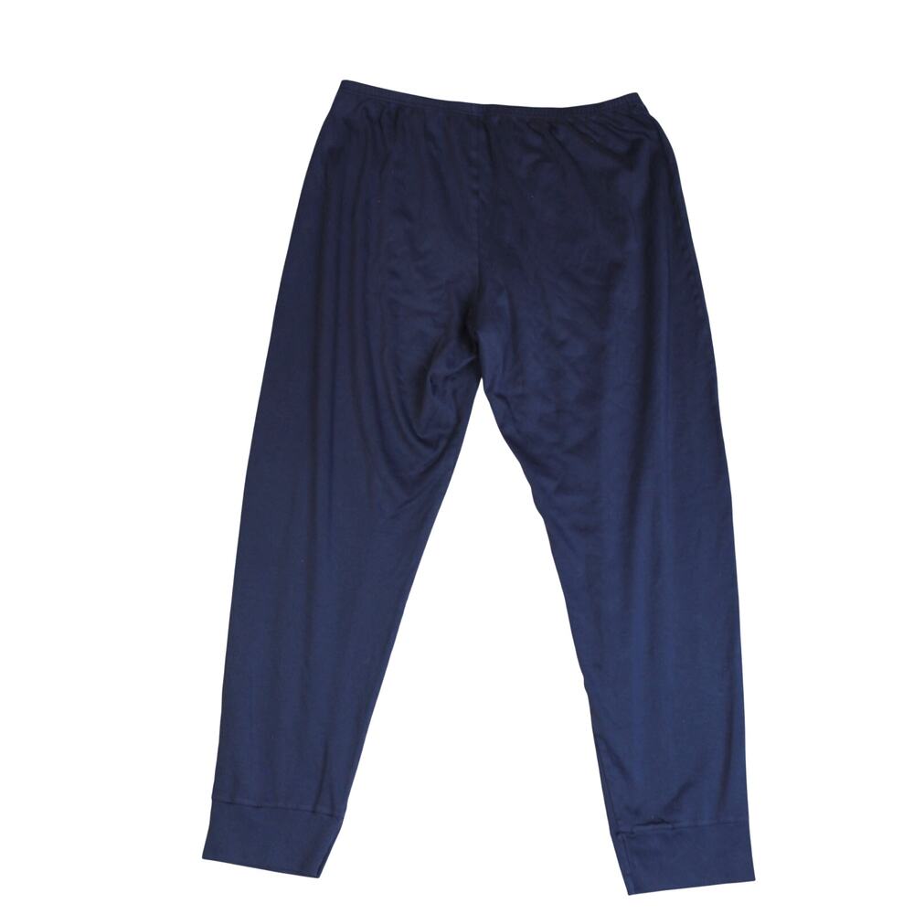 Hanro Pajama Set Womens Medium Blue Top Pants Long Sleeve Sleepwear Loungewear - Picture 9 of 11